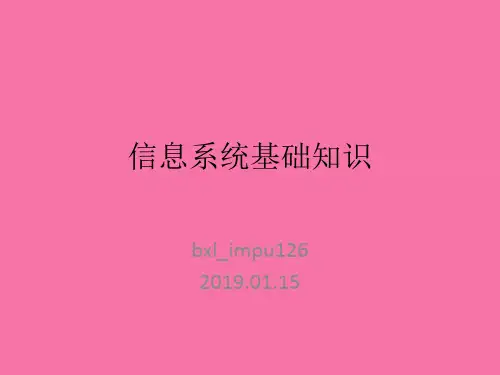 信息系统项目管理师-信息系统基础知识ppt课件
