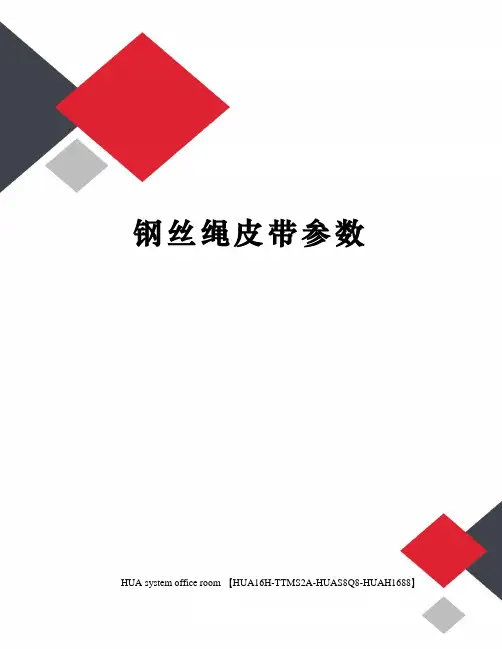 钢丝绳皮带参数完整版