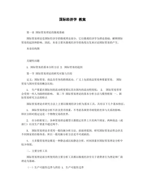 国际经济学 教案