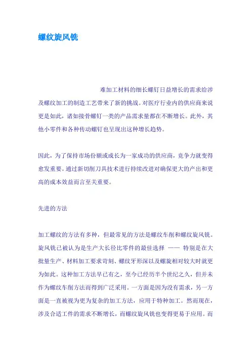 螺纹旋风铣