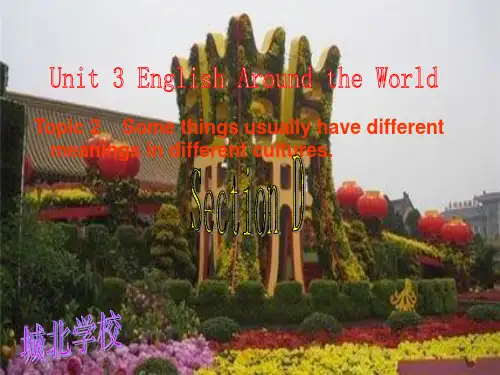 新仁爱英语九年级上册Unit 3 Topic 2 Section D