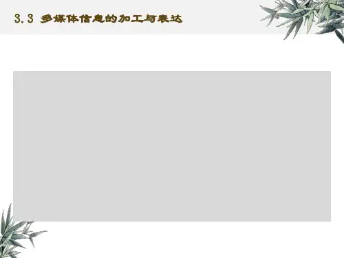 多媒体信息的加工表达