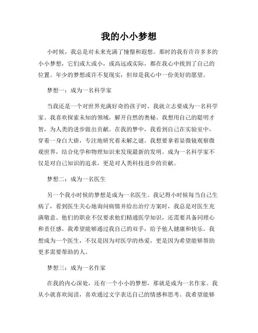 我的小小梦想