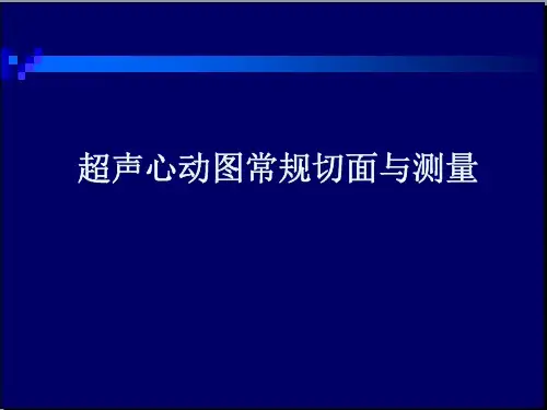 超声心动图常规切面与测量-PPT精品课件