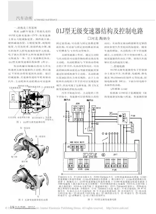 01J型无级变速器结构及控制电路