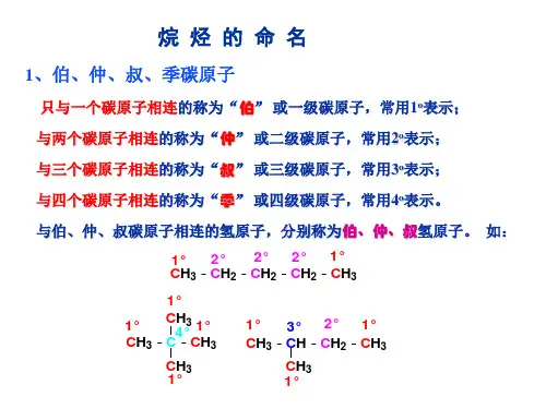 烷烃命名