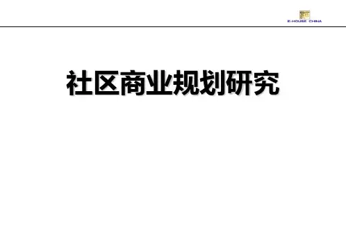 易居：社区商业规划研究