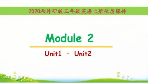 外研版[三起点]英语三年级上册Module2单元全套课件