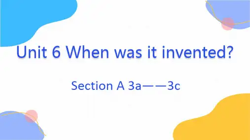 英语人教PEP版九年级(上册)Unit6sectionA3a-3c(2024版新教材)
