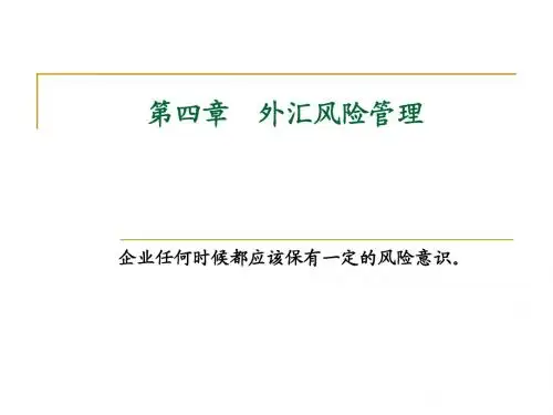 第四章 外汇风险管理