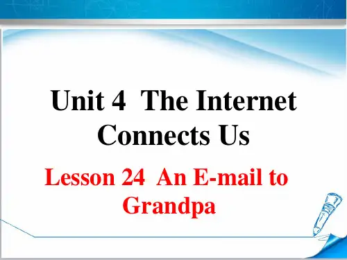 【冀教版教材适用】初二八年级英语下册《Unit 4 Lesson 24》课件