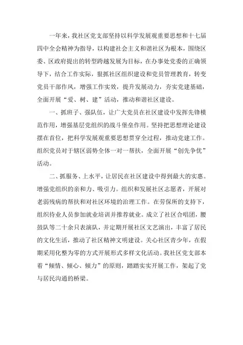红旗党支部材料