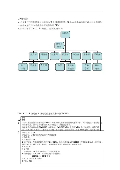 APQP实例DOC12页word资料10页