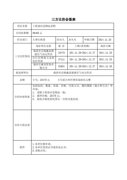 04 三方比价会签表