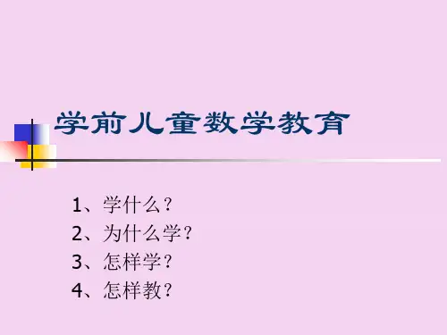 学前儿童数学教育ppt课件