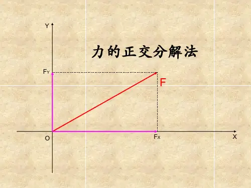 教科版高一物理必修1第二章力   2.6力的分解  课件