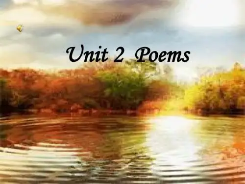人教版英语选修六Unit 2 poems(第一课时) 课件(共25张PPT)