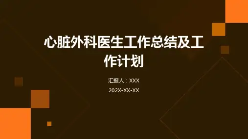 心脏外科医生工作总结及工作计划PPT