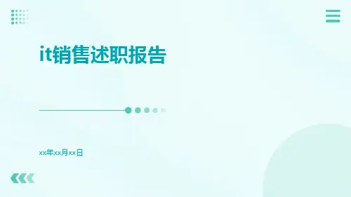 it销售述职报告PPT