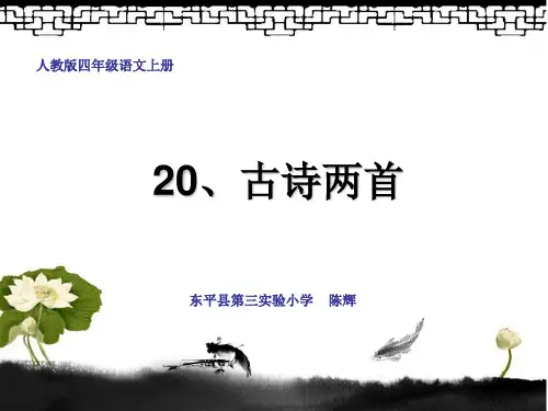 人教版四年级语文上册20古诗两首PPT课件