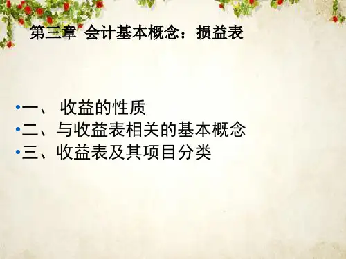 会计基本概念之损益表(ppt 46页)