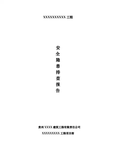 安全隐患排查报告Microsoft Word 文档