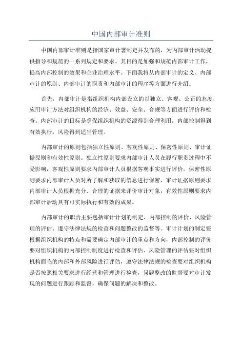 中国内部审计准则