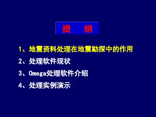 Omega地震数据处理系统介绍