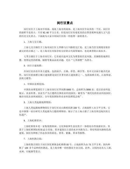 闵行区景点