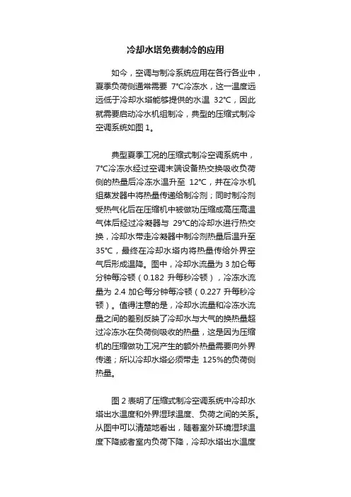 冷却水塔免费制冷的应用