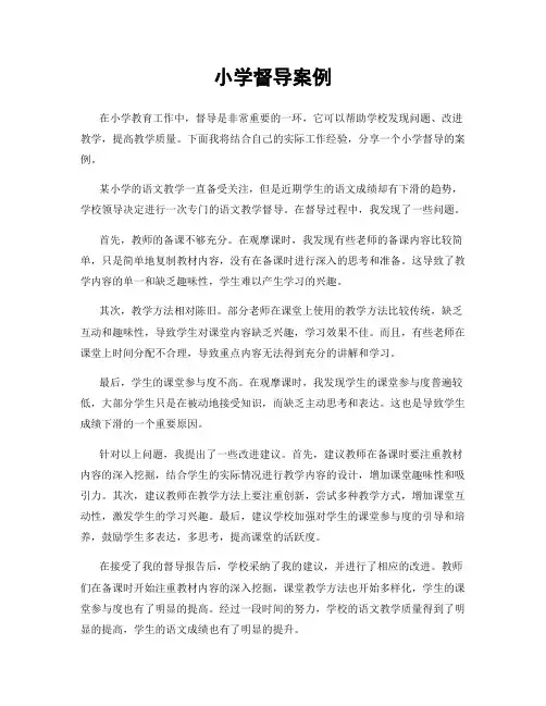 小学督导案例