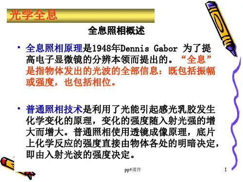 全息照相基本原理  ppt课件