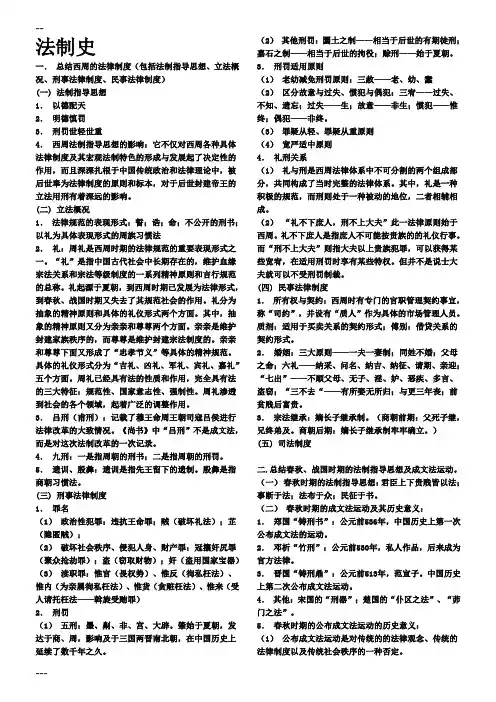 法律硕士完整笔记全套个人笔记