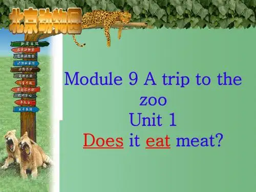 七年级英语上册 Module 6 A trip to the zoo Unit 1 Does it eat meat课件1 (新版)外研版