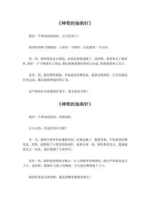 神奇的指南针作文二年级300字