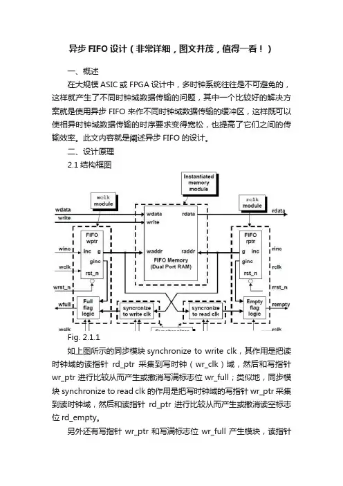 异步FIFO设计（非常详细，图文并茂，值得一看！）