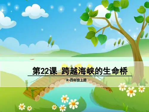 人教版四年级语文上册《跨越海峡的生命桥》PPT课件(共45张PPT)