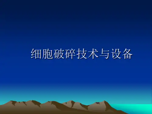 细胞破碎技术与设备