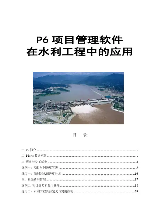 P6项目管理软件 项目案例 工程时间应用