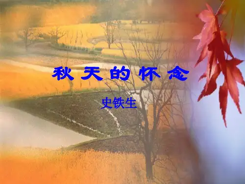 人教部编版七年级上册第5课《秋天的怀念》课件(共23张PPT)优秀课件PPT