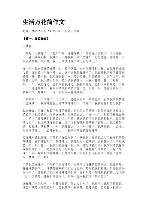 生活万花筒作文