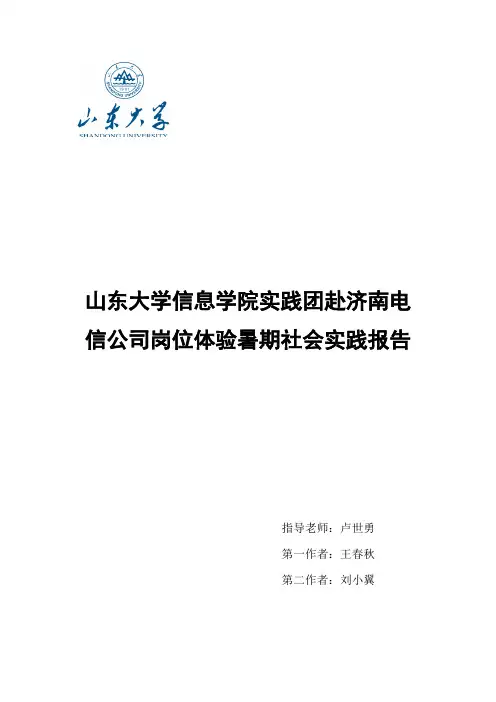 电信公司社会实践报告