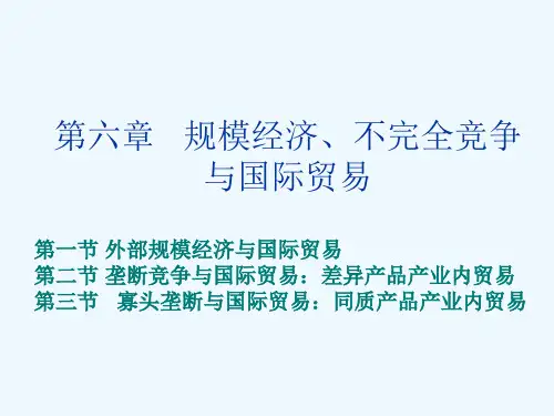 第六章规模经济不完全竞争