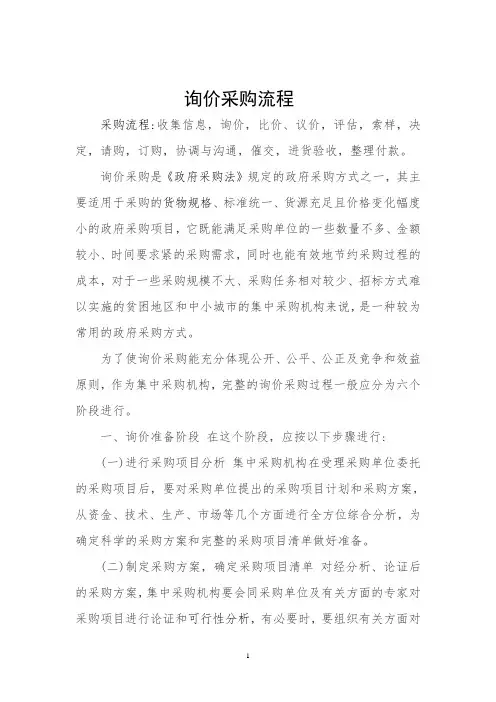 询价采购流程