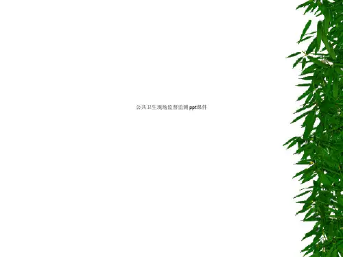 公共卫生现场监督监测 ppt课件