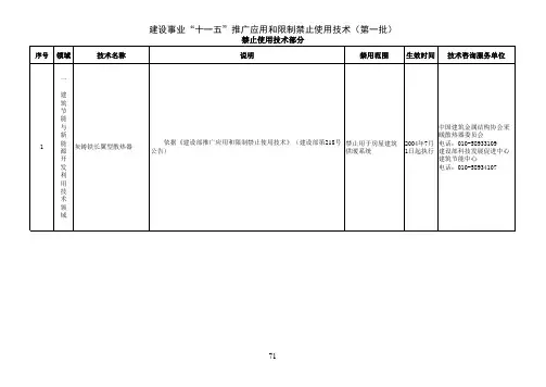 建设部印发的《关于发布化学建材技术与产品公告》(27号公告)