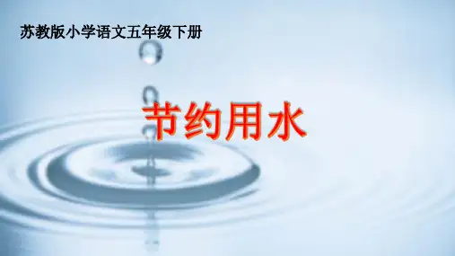 苏教版五年级语文下册《和做(2)  节约用水(语文综合性学习)》优质课课件_10