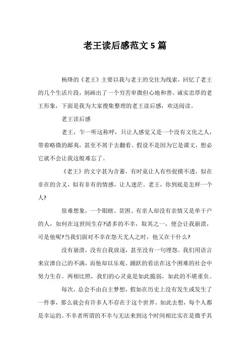 老王读后感范文5篇