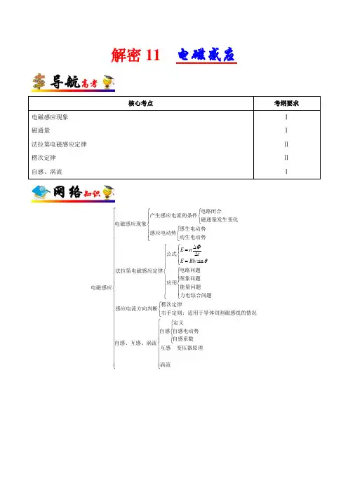 电磁感应(解析版)2021年高考物理二轮复习讲义