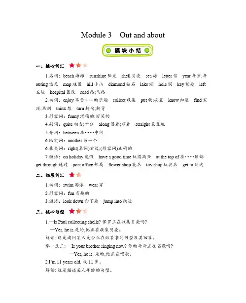 沪教牛津版版五年级上册英语  Module 3 知识清单